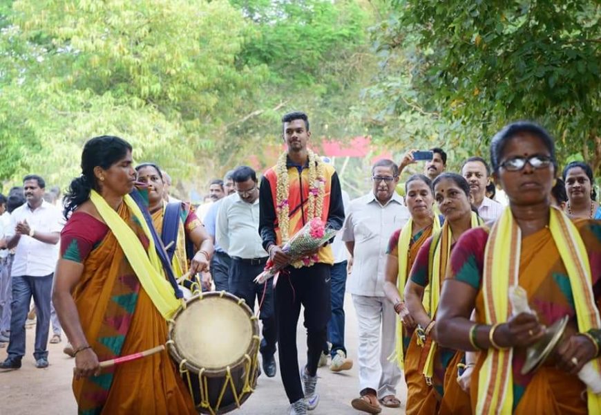 ಖೇಲೋ ಇಂಡಿಯಾ ಸ್ಪರ್ಧೆಯ ತ್ರಿವಿಧ ಜಿಗಿತದಲ್ಲಿ ವಿವೇಕ ವಿದ್ಯಾಸಂಸ್ಥೆಯ ಅಖಿಲೇಶ್ ಗೆ ಚಿನ್ನ.