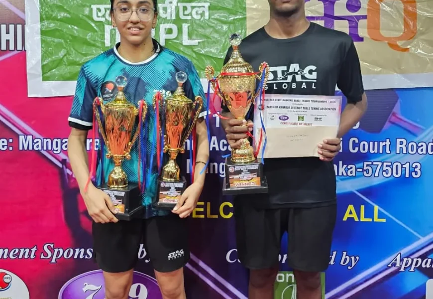 ಕರ್ನಾಟಕ ರಾಜ್ಯ ರ‍್ಯಾಂಕಿಂಗ್ ಟೇಬಲ್ ಟೆನ್ನಿಸ್ ಪಂದ್ಯಾವಳಿ: ಹಿಮಾಂಶಿ ಚೌಧರಿ ಹಾಗೂ ಬಿ.ಆರ್. ಗೌರವ್ ಚಾಂಪಿಯನ್